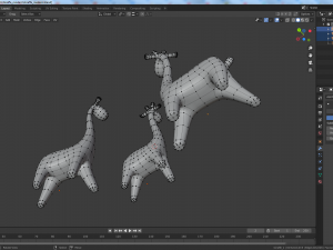 modern giraffe figurine low-poly 3Dモデル