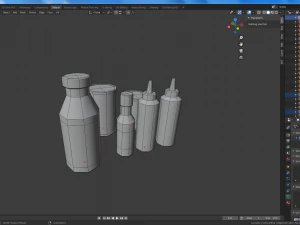 cartoon food pack 3D Model