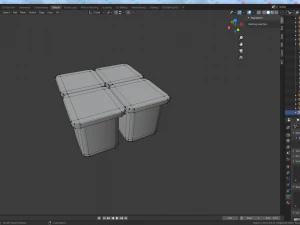 cartoon food pack 3D Model
