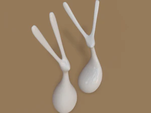 modern rabbits figurine 3D Model
