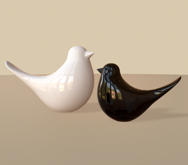 modern birds figurine Modelo 3D .c4d .max .obj .3ds .fbx .stl .blend 