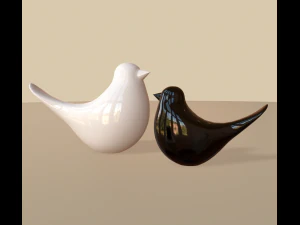 modern birds figurine 3D Model