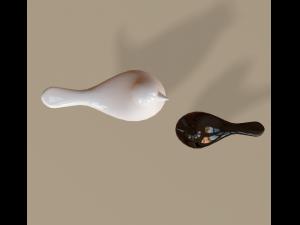 modern birds figurine Modelo 3D