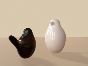 modern birds figurine Modelo 3D