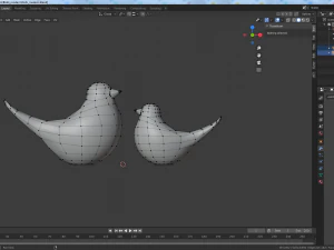 modern birds figurine 3D Model