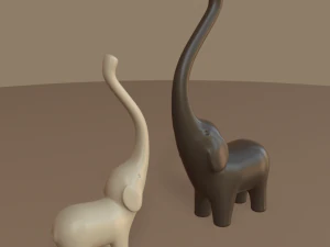 modern elephants figurine 3D Model