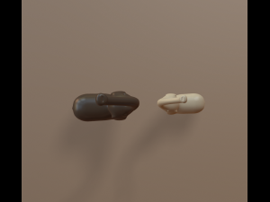 modern elephants figurine 3D Модель
