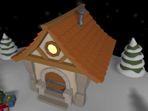 cartoon christmas island 3D Model