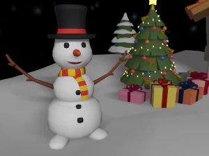 cartoon christmas island 3D Model