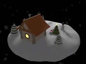cartoon christmas island 3D Model