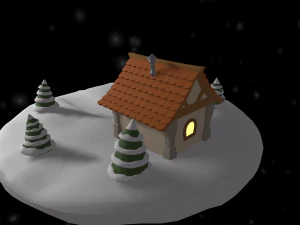 cartoon christmas island 3D Model