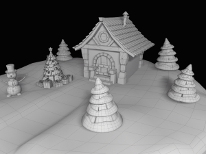 cartoon christmas island Modello 3D
