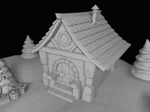 cartoon christmas island 3D Model