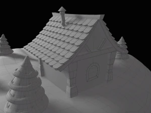 cartoon christmas island 3D Model