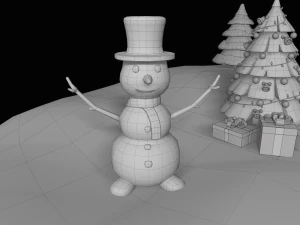 cartoon christmas island 3D Model