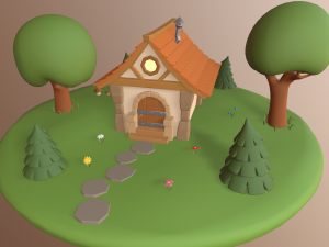 cartoon house Modelo 3D