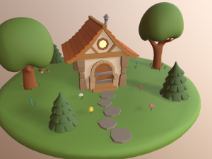 cartoon house 3D Модель