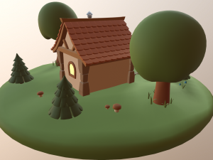 cartoon house 3D Модель