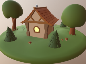 cartoon house 3D Модель