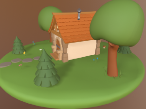 cartoon house 3D Модель