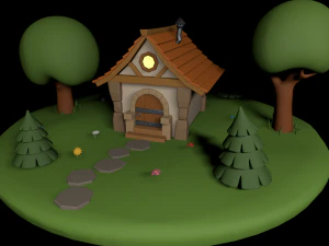 cartoon house 3D Model