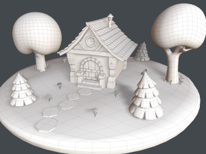 cartoon house 3D Модель