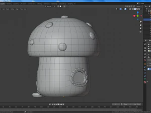 vila de cogumelo dos desenhos animados Modelo 3D