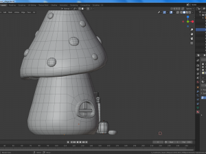 cartoon mushroom village Modelo 3D