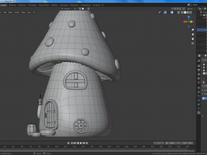 cartoon mushroom village Modelo 3D