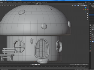 cartoon mushroom village Modelo 3D