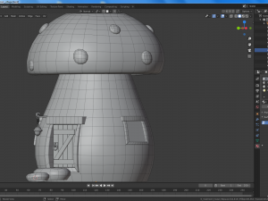cartoon mushroom village Modelo 3D
