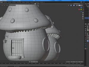 cartoon mushroom village Modelo 3D
