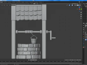 vila de cogumelo dos desenhos animados Modelo 3D