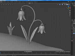 vila de cogumelo dos desenhos animados Modelo 3D