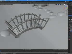 vila de cogumelo dos desenhos animados Modelo 3D