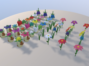 cartoon fairy village Modèle 3D