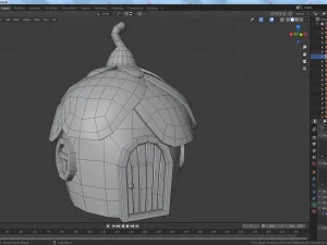 vila de fadas dos desenhos animados Modelo 3D