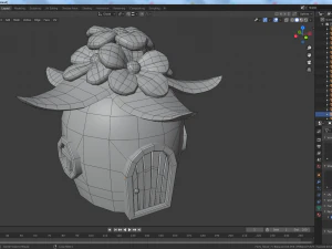vila de fadas dos desenhos animados Modelo 3D