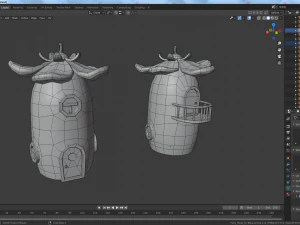 vila de fadas dos desenhos animados Modelo 3D