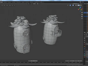 vila de fadas dos desenhos animados Modelo 3D