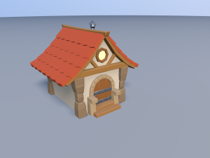 cartoon village 3D मॉडल