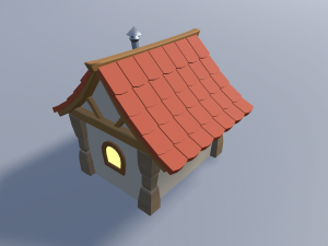 cartoon village 3D मॉडल
