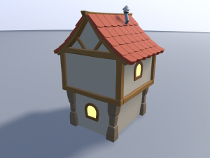 cartoon village 3D मॉडल