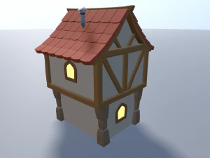 cartoon village 3D Model
