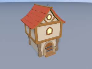 cartoon village 3D मॉडल