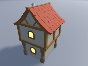 cartoon village 3D मॉडल