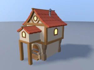 cartoon village 3D Model