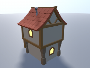cartoon village 3D मॉडल