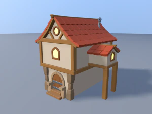 cartoon village 3D Model