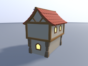 cartoon village 3D मॉडल